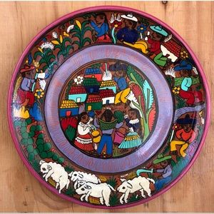 MEXICANA hand painted farming plate